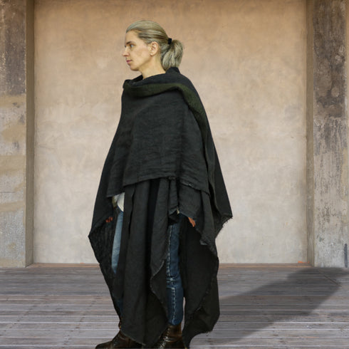 Poncho unisex din canepa. Poncho pentru doamne. Poncho pentru domni.